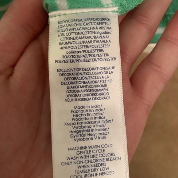 NWT Chaps Natural Stretch Green Striped Polo XXL - Picture 5 of 5